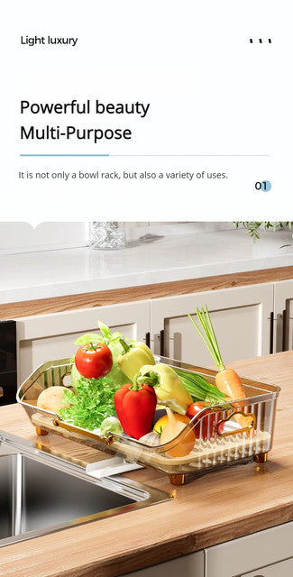 Acrylic Luxury Dish Drain Rack - My Store