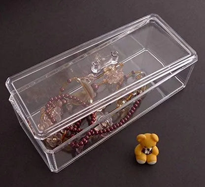 Clear Acrylic Makeup Brush Organizer with Lid