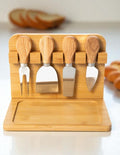 Bamboo Butter & Cheese Board Set with Glass Dome - My Store