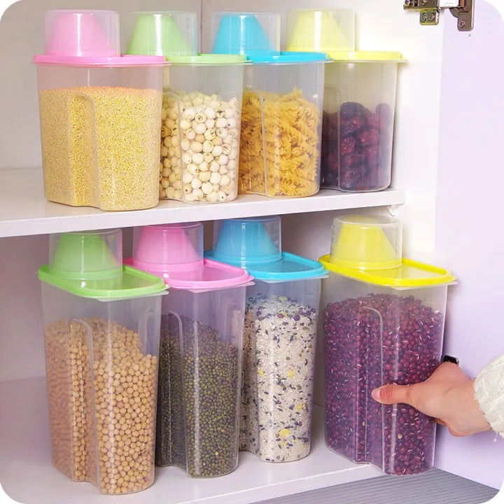 Airtight Cereal & Grain Storage Containers with Measuring Cup - My Store
