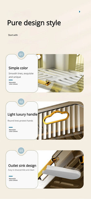 Acrylic Luxury Dish Drain Rack - My Store