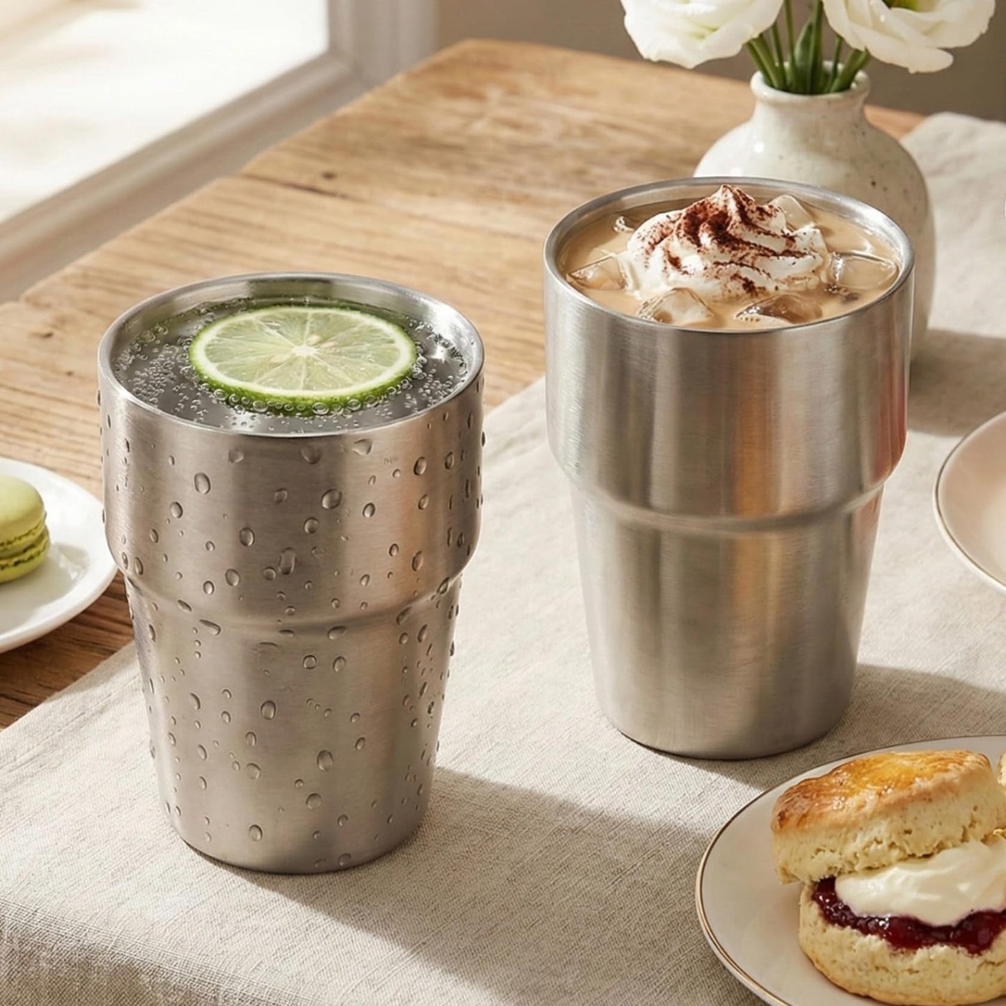 Premium 304 Stainless Steel Double-Wall Insulated Tumbler / Glass
