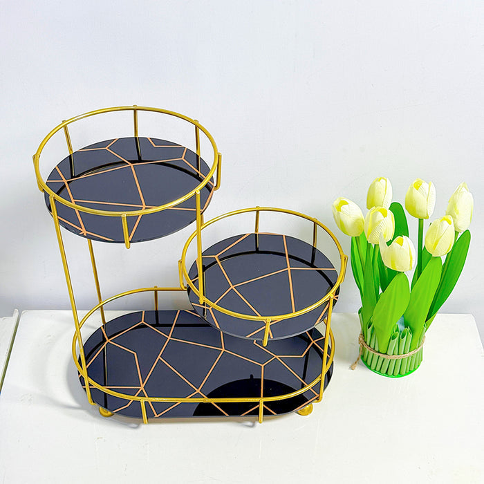 3-Tier Golden Vanity Stand - My Store