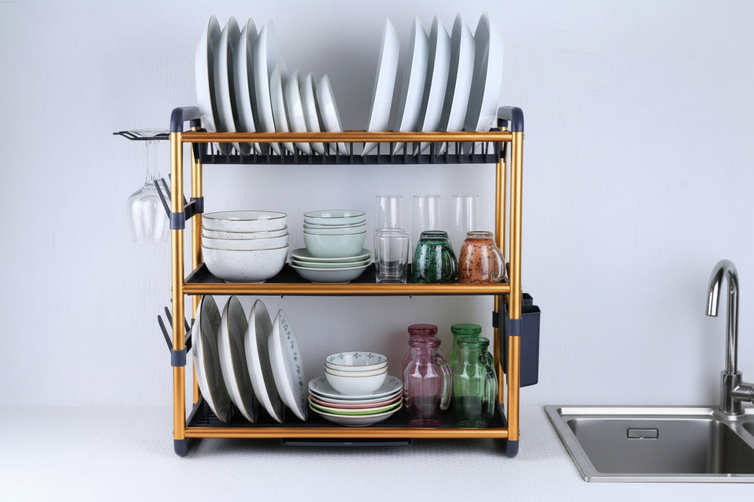 Aluminum 3-Layer Dish Drying Rack - My Store