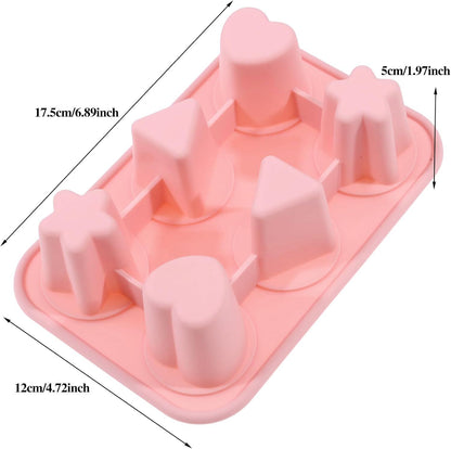 6-Cavity Silicone Popsicle & Ice Cream Mold Set with Reusable Sticks