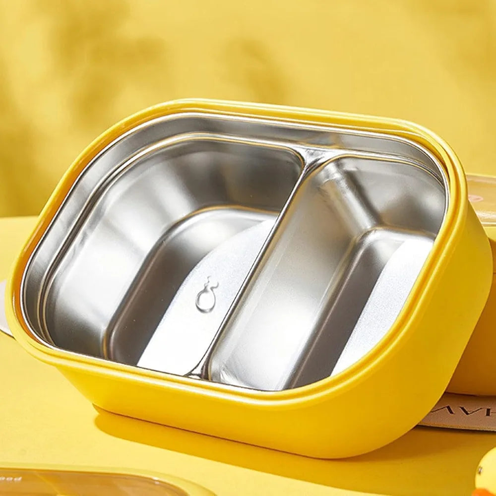 Stainless Steel Lunch Box for Kids – Cute Duck Design