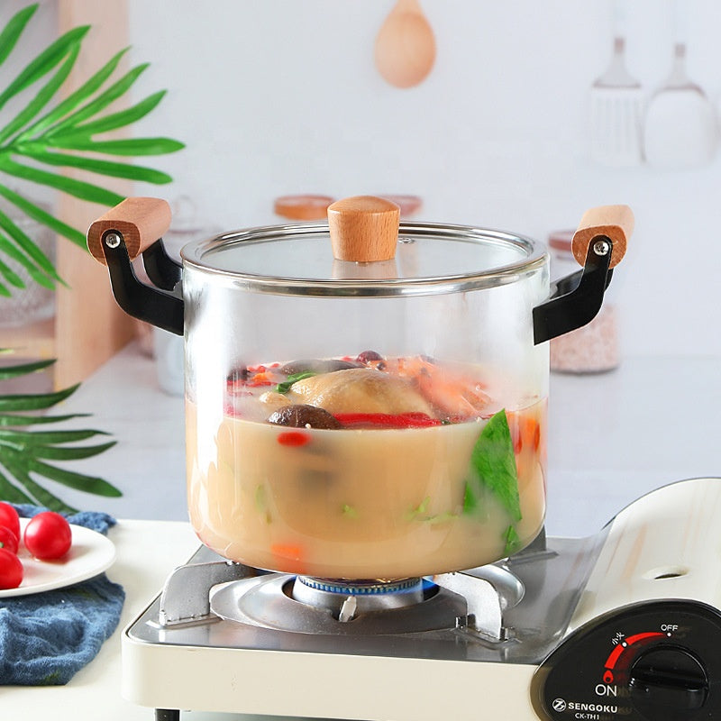 Heat Resistant Borosilicate Glass Cooking Pot - My Store