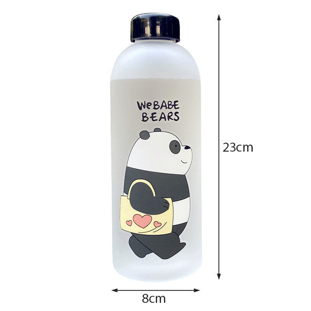 Water Bottles Cute Panda Bear Cup 1000ml With Straw - My Store