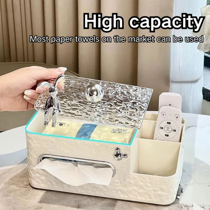 Multifunctional Decorative Tissue Box & Desktop Organizer