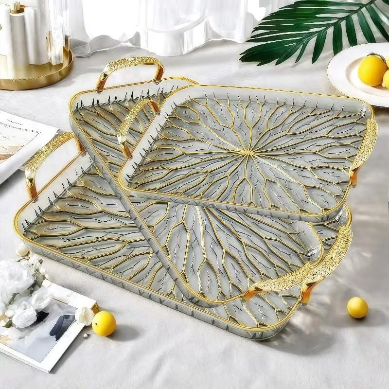 Golden Branch Food Service Tray Set (3-Piece) - My Store