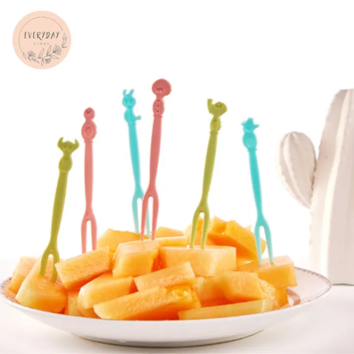 🍴 Cute Animal Head Reusable Fruit Forks (20+ Pcs Set)