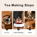 Luxury Golden Dot Stainless Steel Tea Kettle - My Store