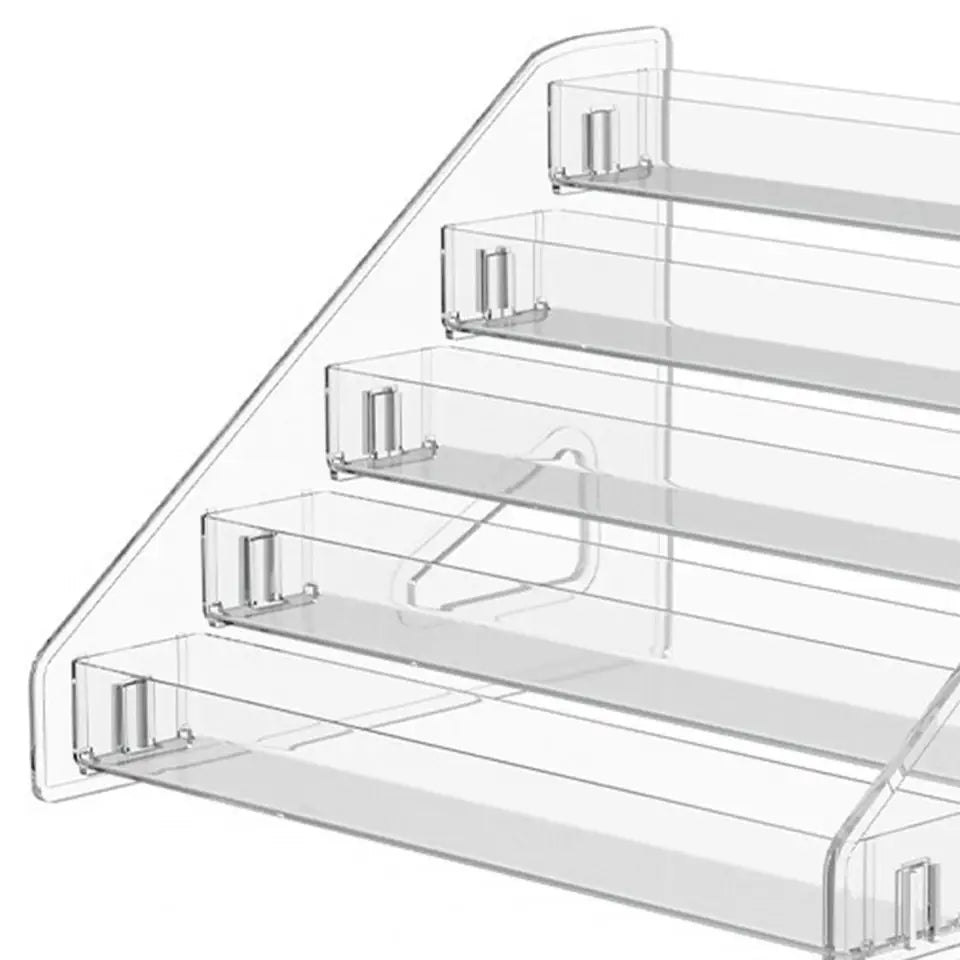 5-Layer Transparent Acrylic Cosmetic Organizer Rack