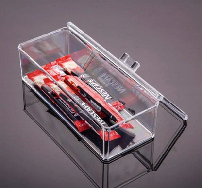 Clear Acrylic Makeup Brush Organizer with Lid