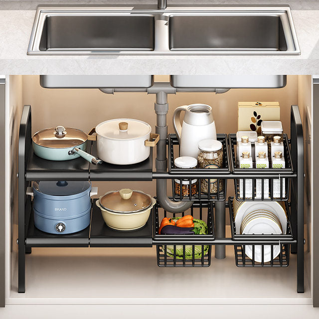 Kitchen Under Sink Adjustable Pot Rack - My Store