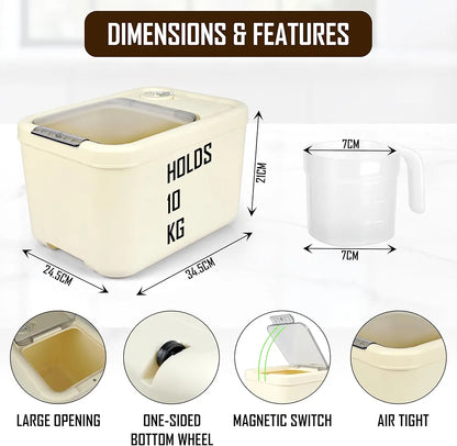 Timed Large-Capacity Rice & Grain Storage Container - My Store
