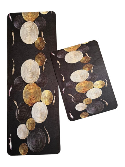 2-Piece Large Runner & Mat Set – Elegant Napa Leather Finish with Anti-Slip Base - My Store