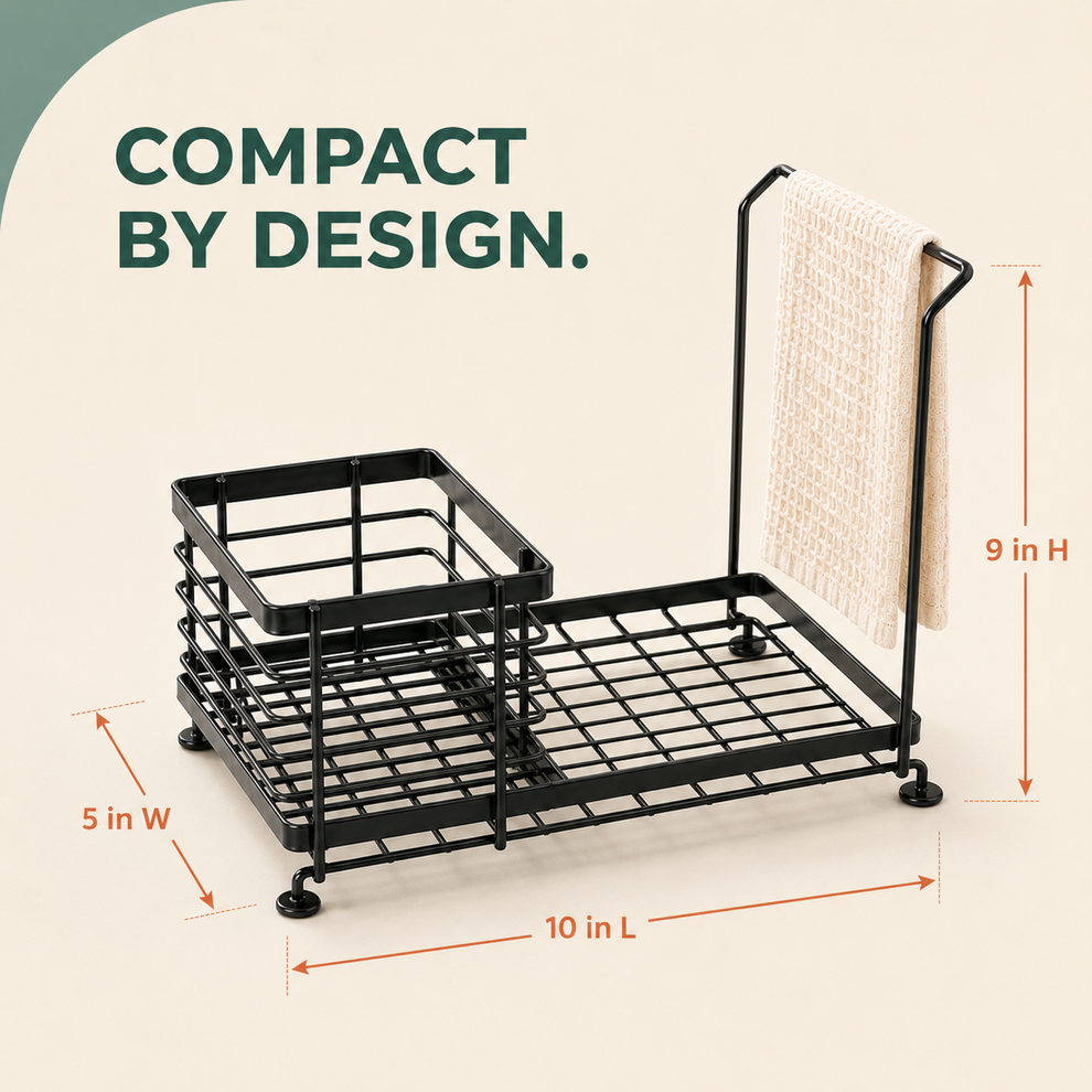 Compact Kitchen Sink Caddy Organizer