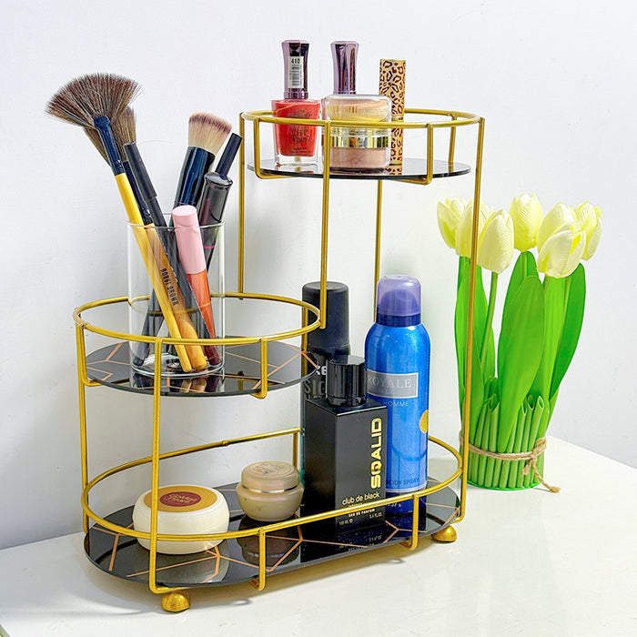 3-Tier Golden Vanity Stand - My Store