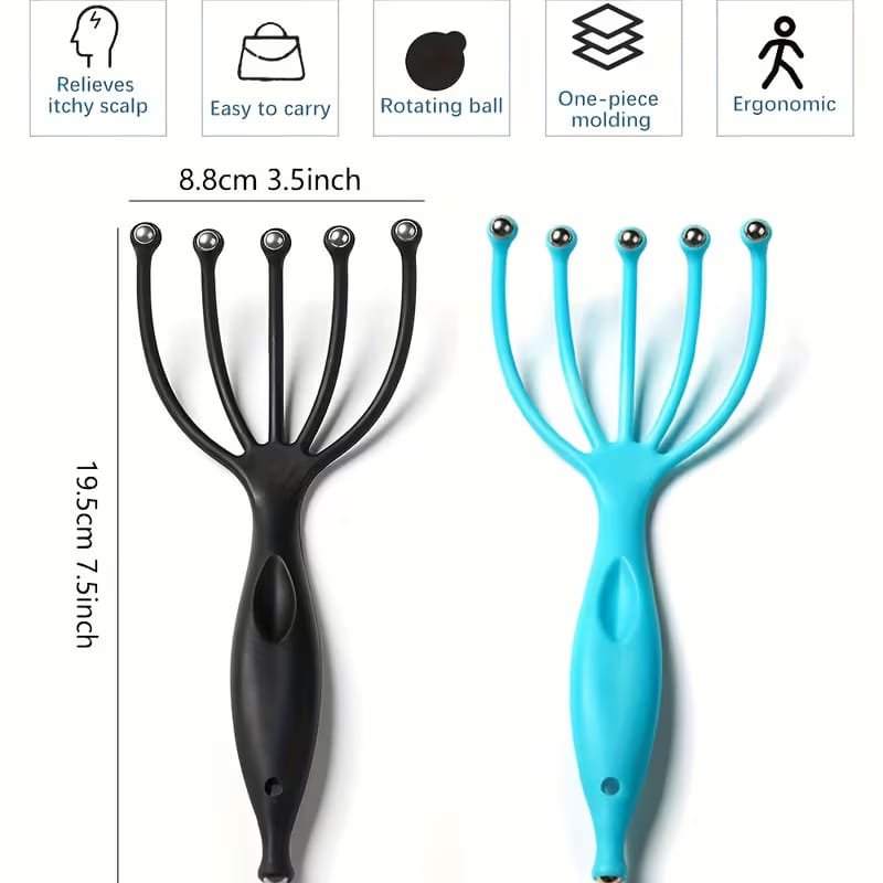 5-Claw Manual Scalp Massager & Head Therapy Brush
