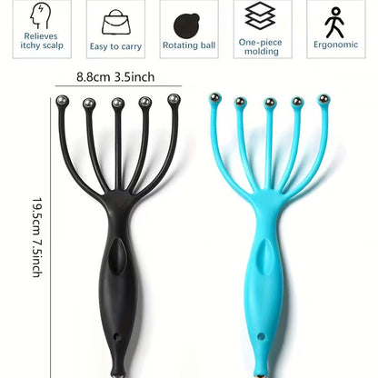 5-Claw Manual Scalp Massager & Head Therapy Brush