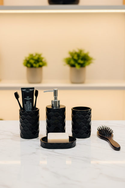 4-Piece Ceramic Bathroom Accessory Set