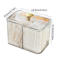 Acrylic Cotton Pad & Bud Organizer Box with Lid - My Store