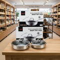 OSFE Tri-Ply Stainless Steel Deep Fry Pan with Lid | Honeycomb Non-Stick Technology - My Store