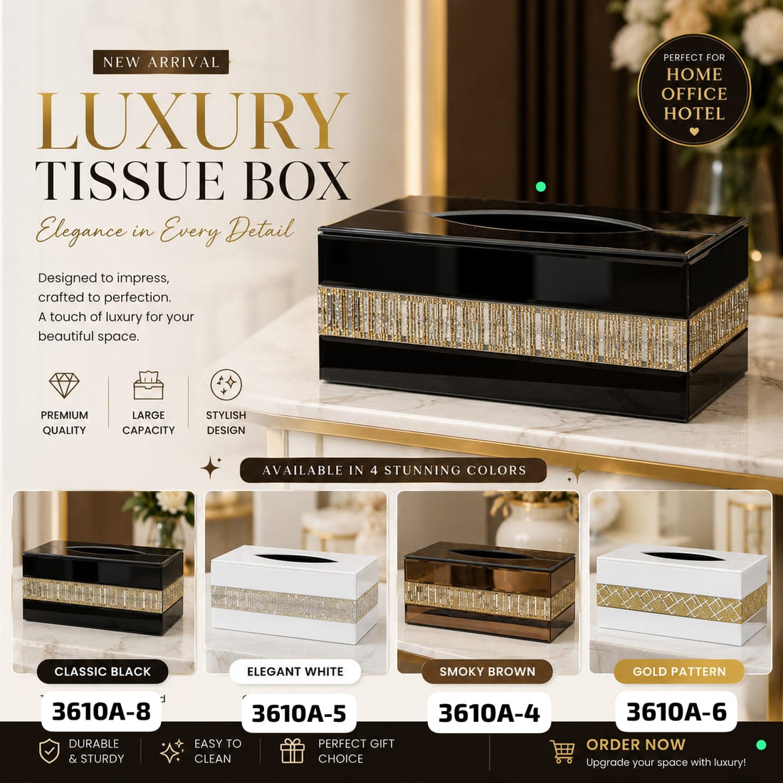 Luxe Crystal Tissue Case