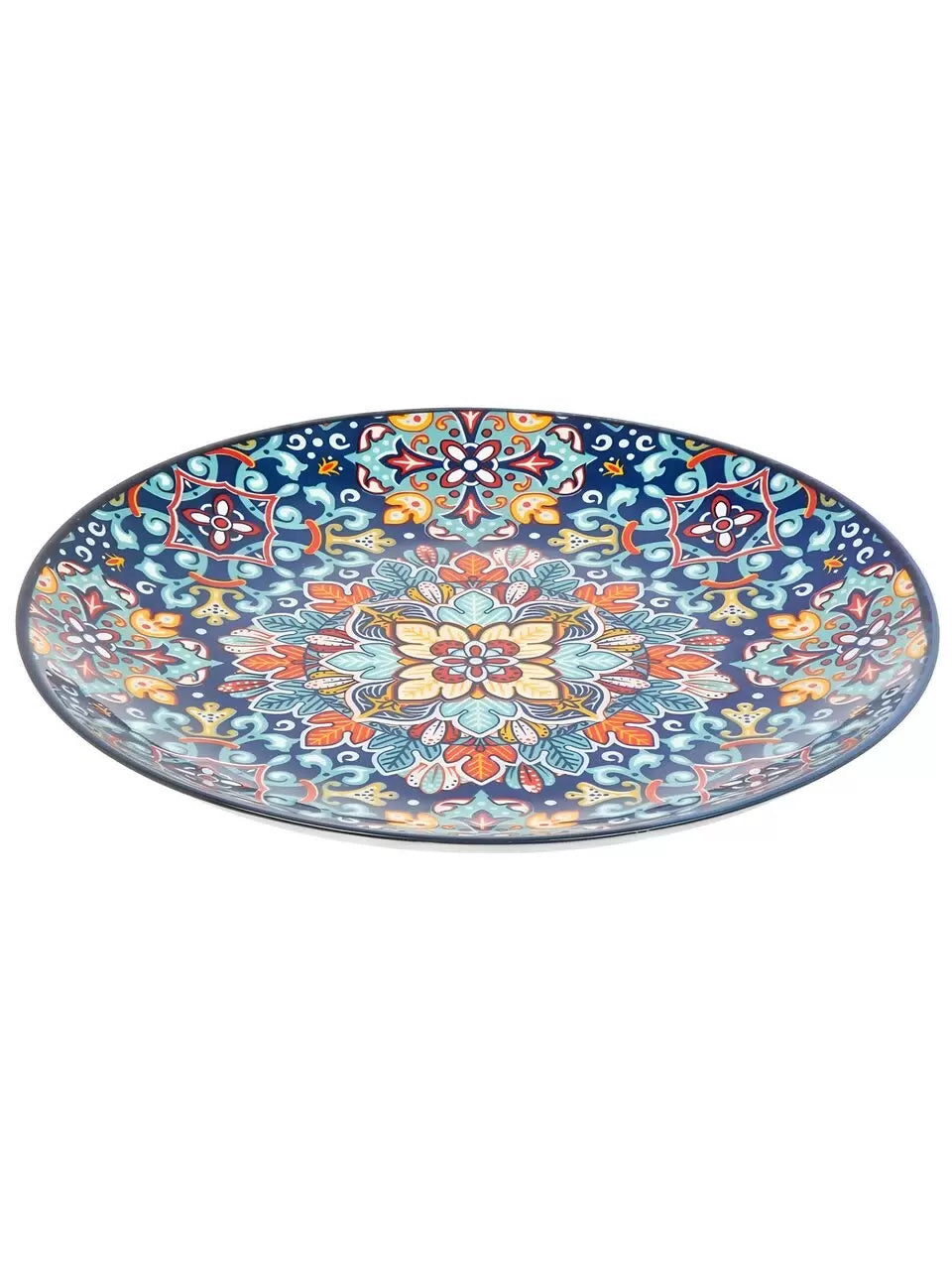 Royal Midnight Blue Hand-Painted Moroccan Ceramic Dinner & Quarter Plates