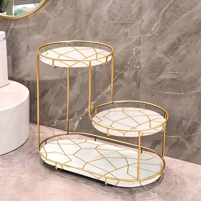 3-Tier Golden Vanity Stand - My Store