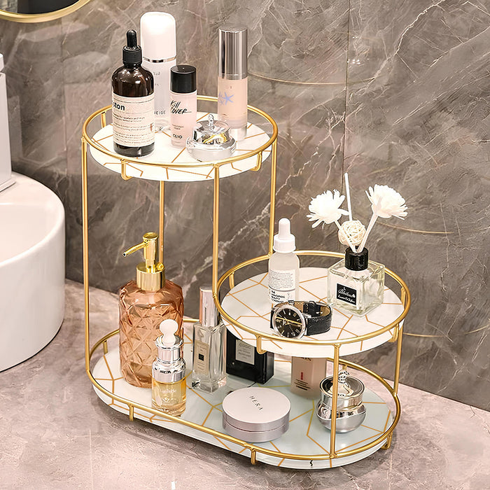 3-Tier Golden Vanity Stand - My Store