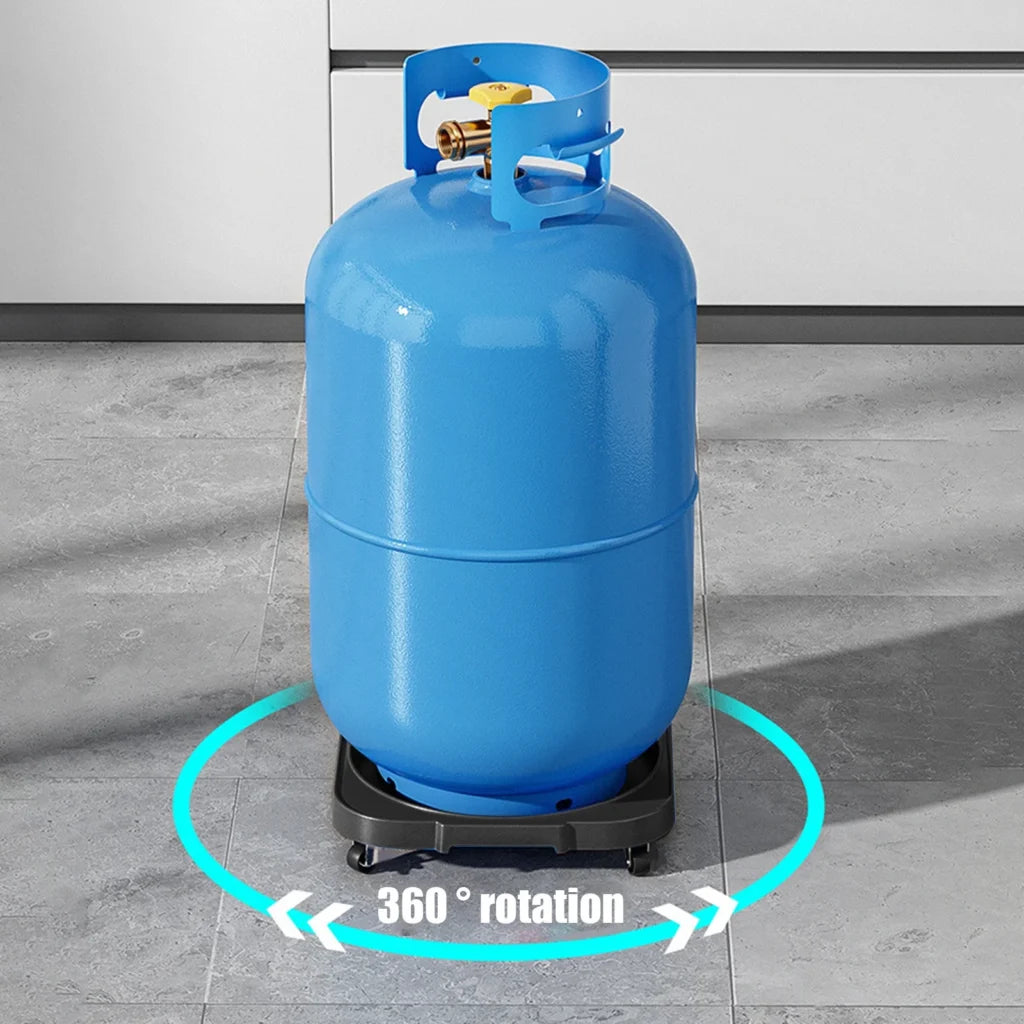 Heavy-Duty Movable Gas Cylinder & Planter Trolley | 360° Rolling Base