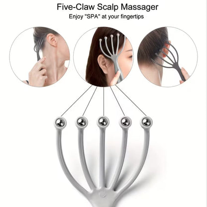 5-Claw Manual Scalp Massager & Head Therapy Brush