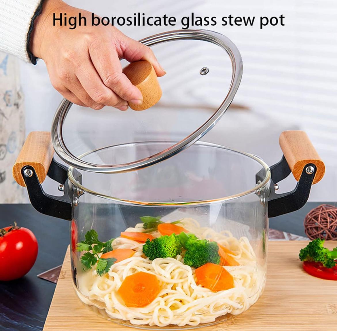 Heat Resistant Borosilicate Glass Cooking Pot - My Store