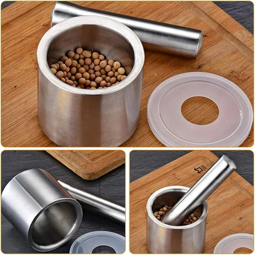 Stainless Steel Household Mashing Jar – Multifunction Mortar & Pestle Set - My Store
