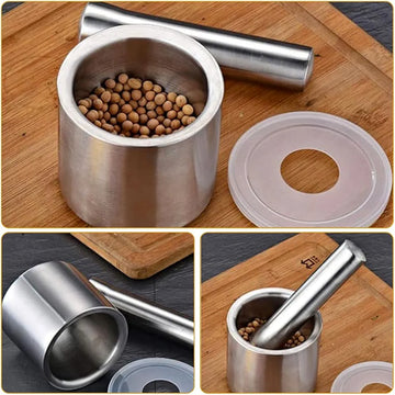 Stainless Steel Household Mashing Jar – Multifunction Mortar & Pestle Set