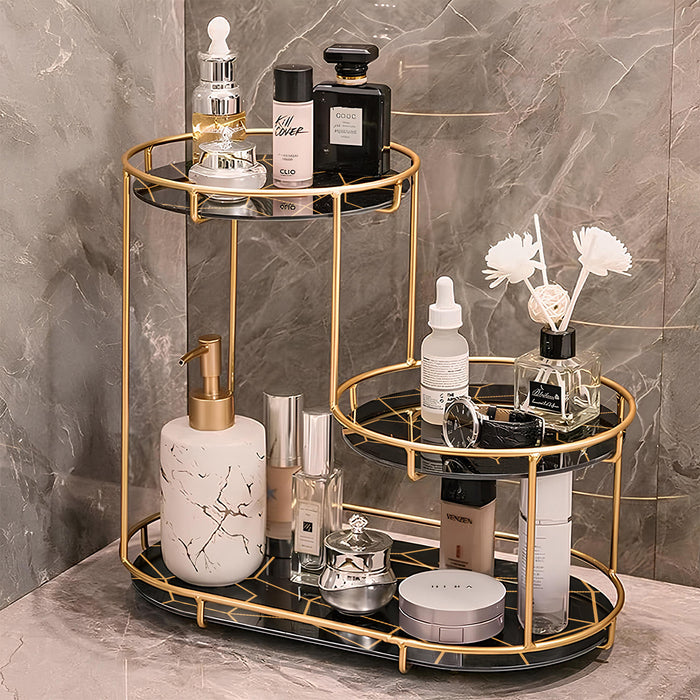 3-Tier Golden Vanity Stand - My Store