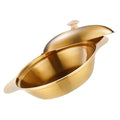 Golden Serving Bowl & Cooking Pot – With Lid & Side Handles - My Store