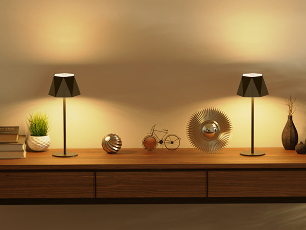 Modern Cordless LED Table Lamp (Hexagonal Design)
