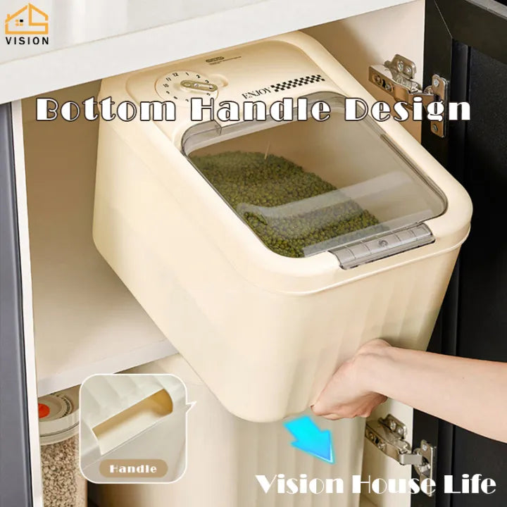 Timed Large-Capacity Rice & Grain Storage Container - My Store