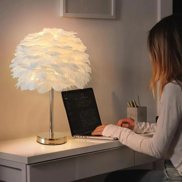 Feather Table Lamp – Elegant & Luxurious Ambient Lighting