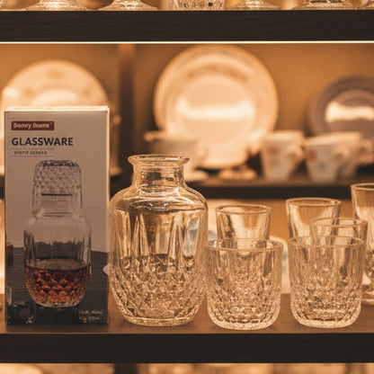 Danny Home Luxe Glass Water Carafe Set with Tumbler Lid – 600ml