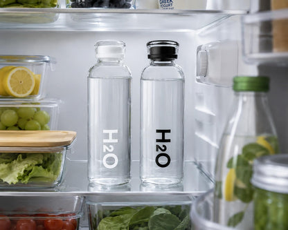 H₂O Signature Clear Glass Water Bottle