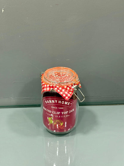 Danny Home Round Clip Top Glass Storage Jar Collection