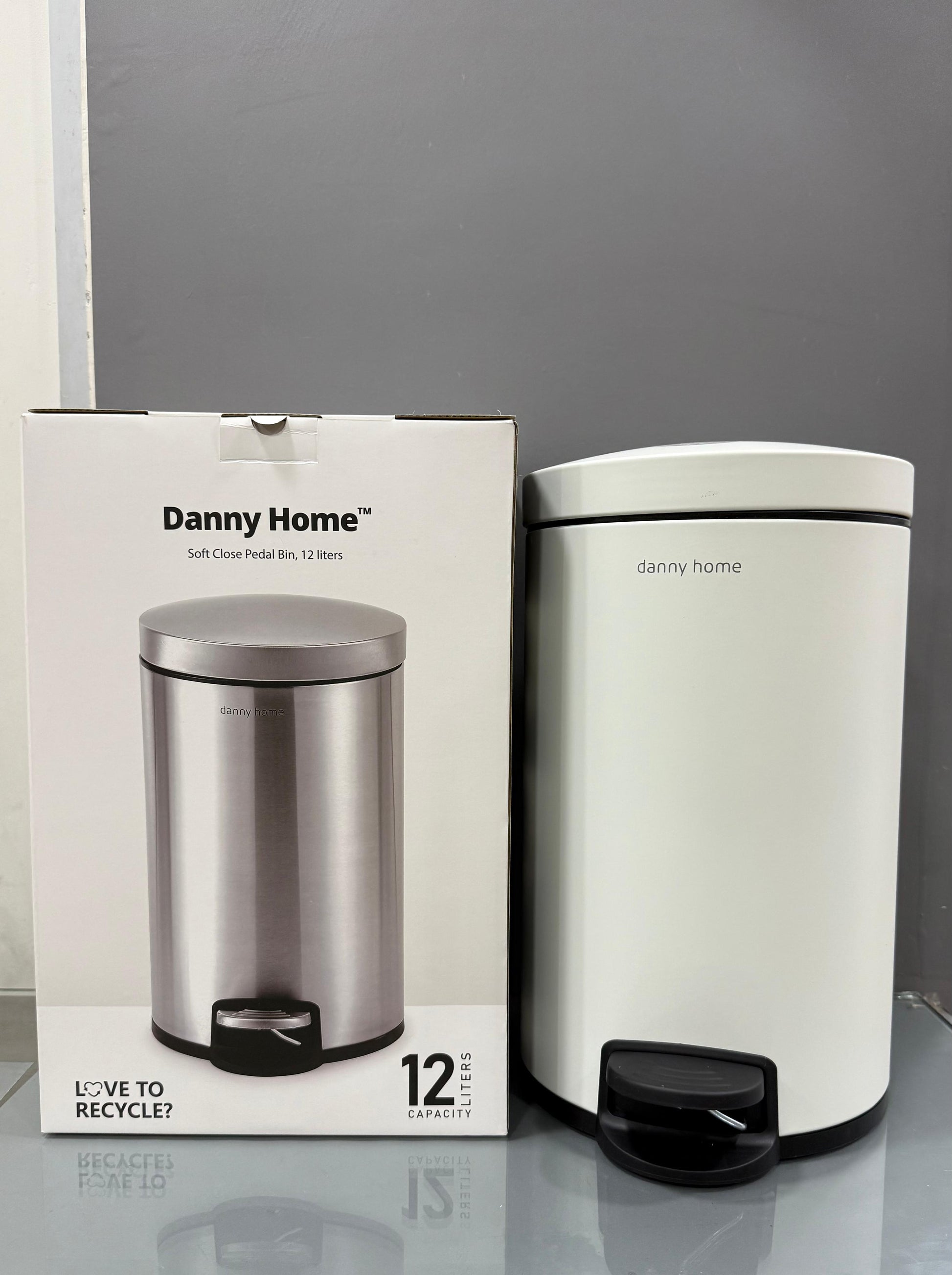 Danny Home Trash Can – 12 Liters (Soft Close Pedal Bin) - My Store