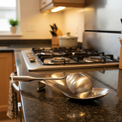 Large Stainless Steel Spoon & Utensil Rest