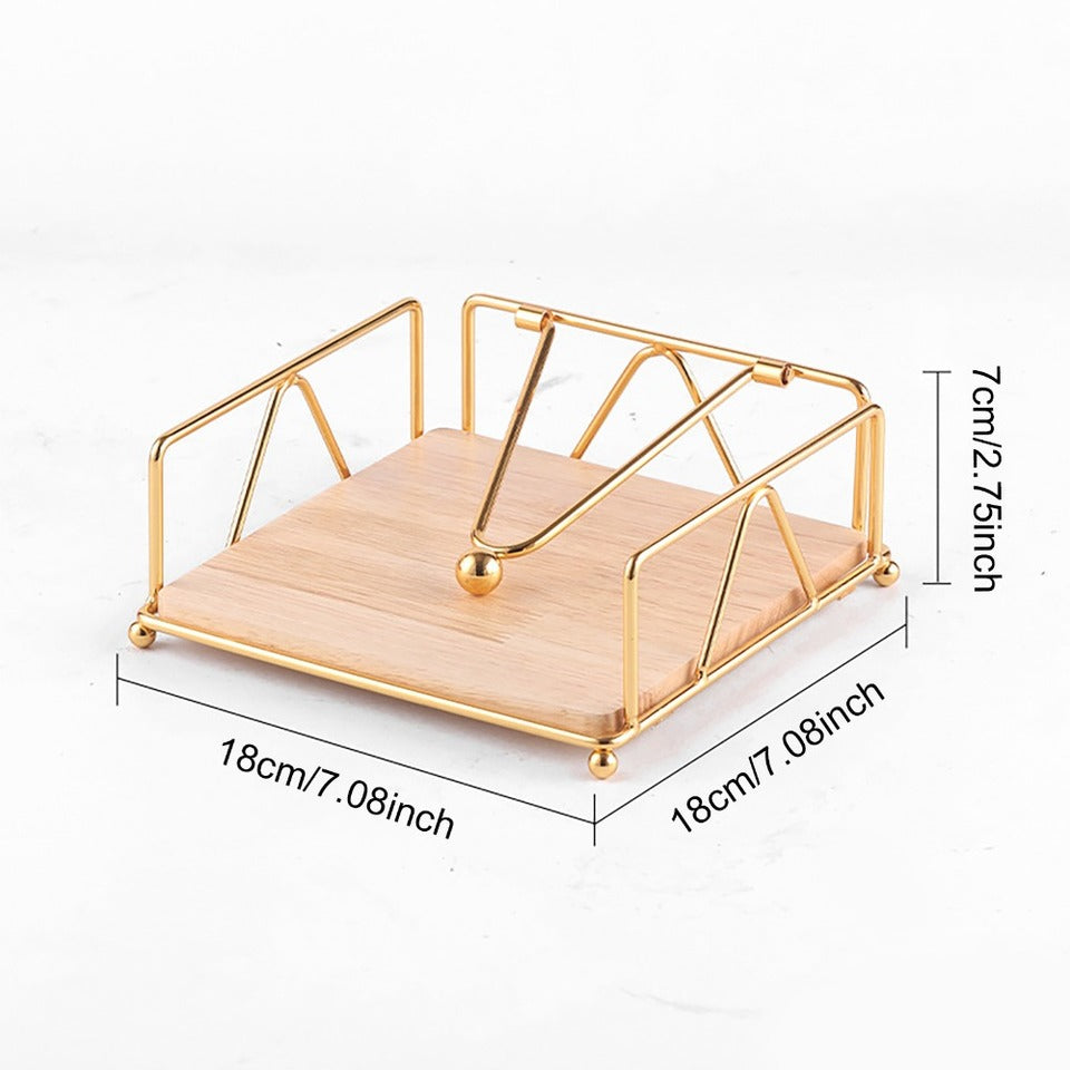 Modern Metal Napkin & Tissue Holder with Weighted Arm