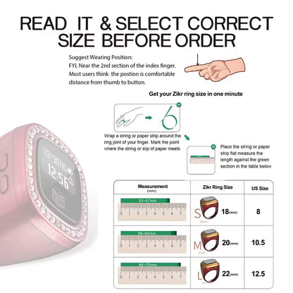 SXH5136 Smart Zikr Ring – Digital Tasbih with App Sync - My Store