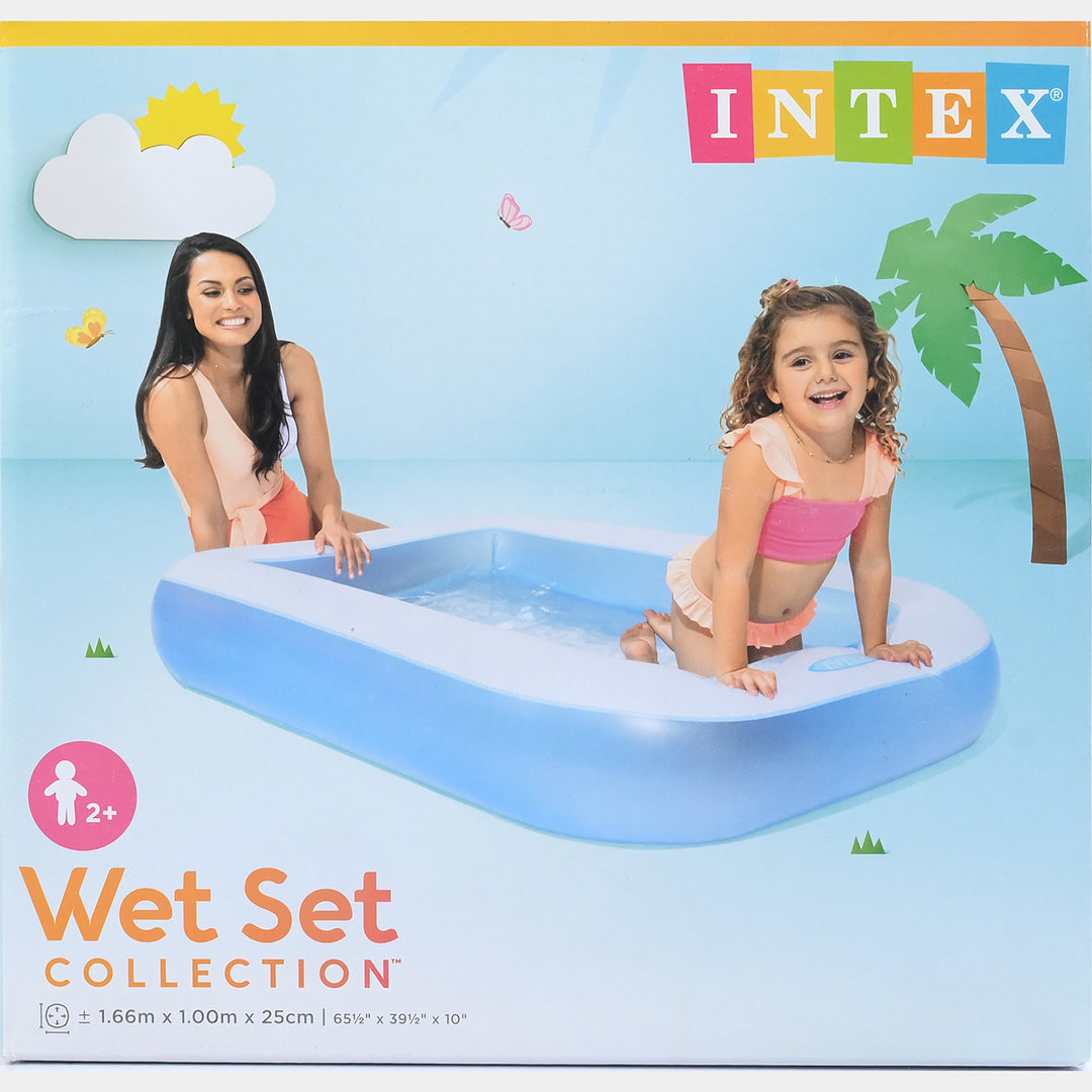 INTEX Wet Set Collection Inflatable Rectangular Family Pool (1.66m x 1.00m x 25cm)